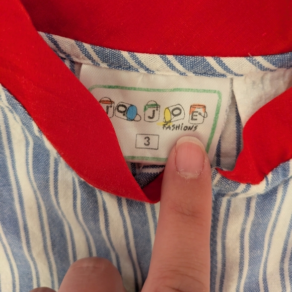 Vintage Colourblock Letter Zoo Toddler Short Jumpsuit - Picture 4 of 6